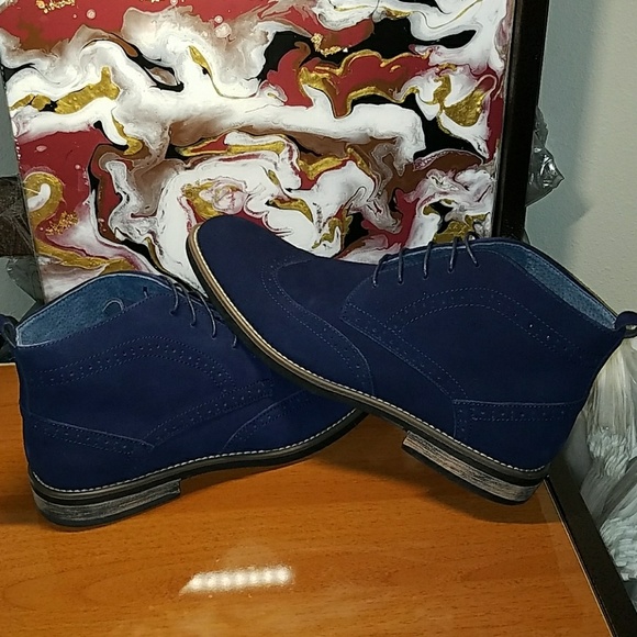 Mens "Ricardo" Suede Leather Lace Up Chukka Boots - Picture 2 of 8